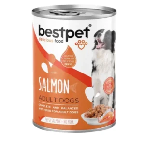 LATA BESTPET PERRO SABOR SALMÓN 400 GRS - Imagen 1