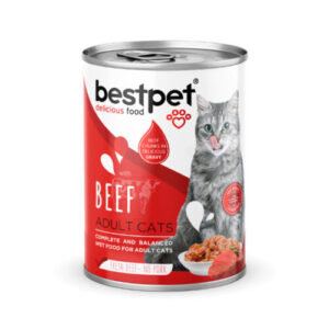 LATA BESTPET GATO SABOR CARNE 400 GRS - Imagen 1